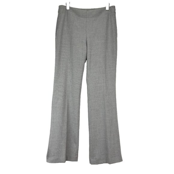 IRIS SETLAKWE High Rise Flat Front Wide Leg Lined Grey Dress Pants Size 8 - Picture 1 of 5